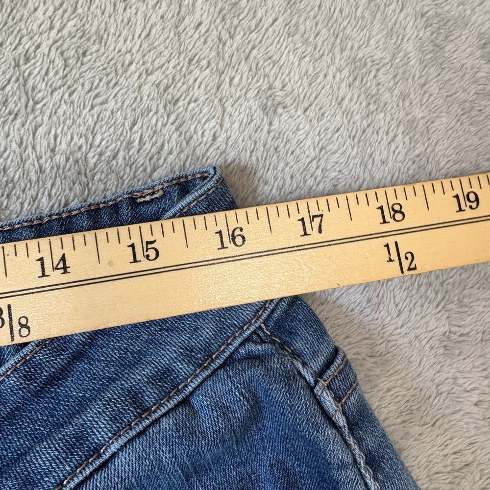 Judy Blue Jeans Womens 18W Plus Blue Boyfriend Fit Mid Rise Frayed Hem Dem - Picture 4 of 12